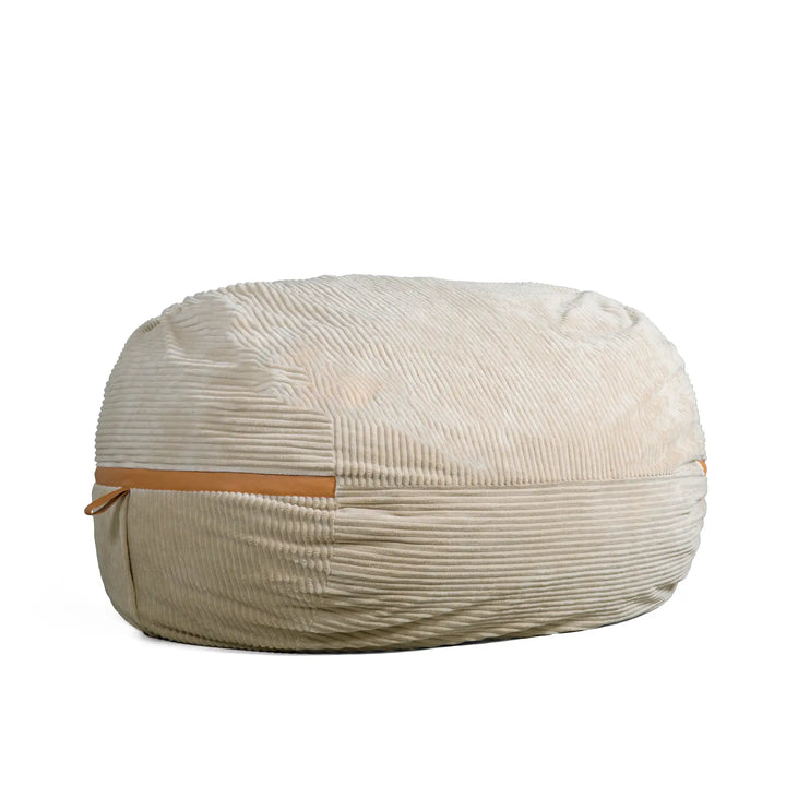 Fuf XXL Huge Bean Bag Chair 
 angled #color_vanilla-latte-corded-plush