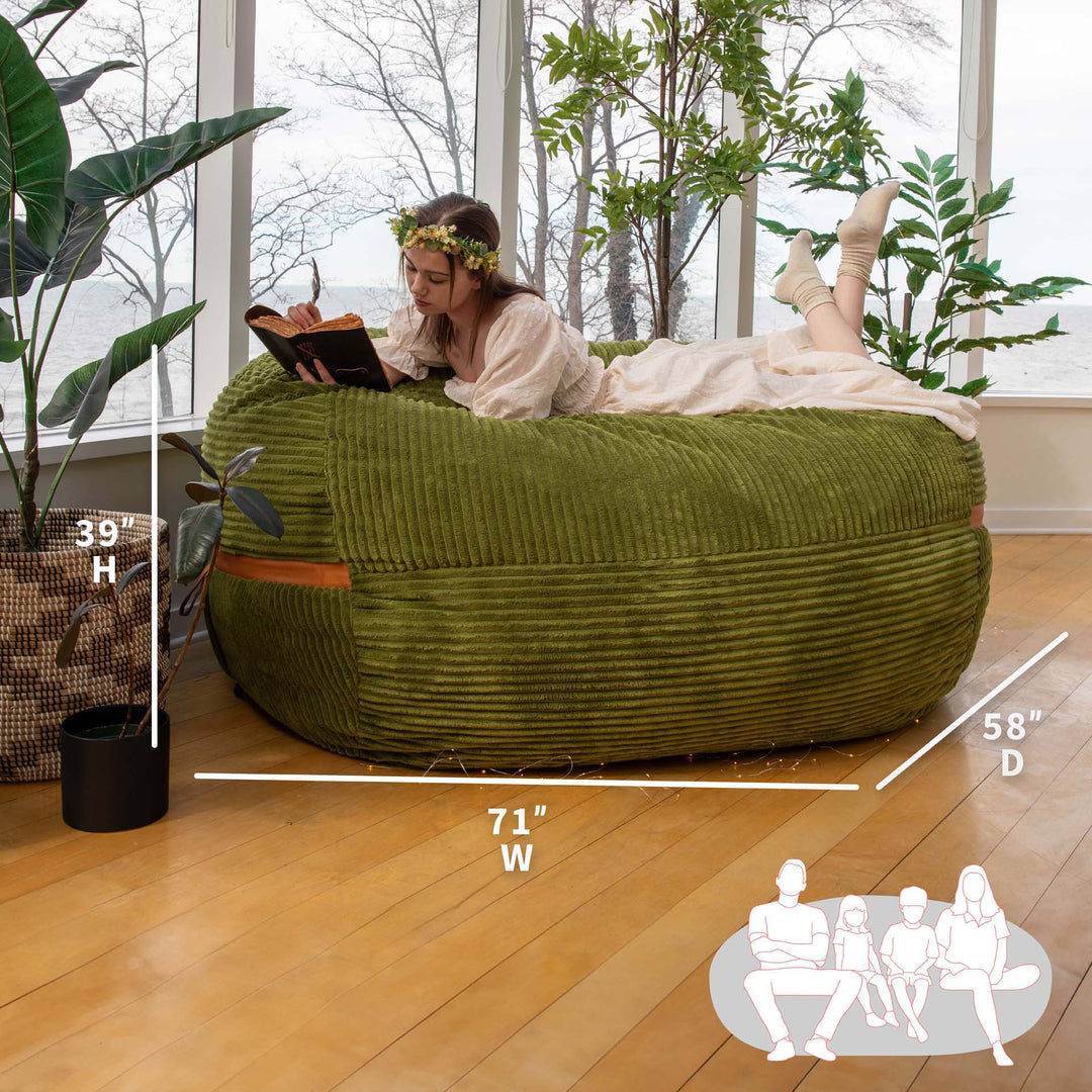 dimensions #color_moss-green-corded-plush