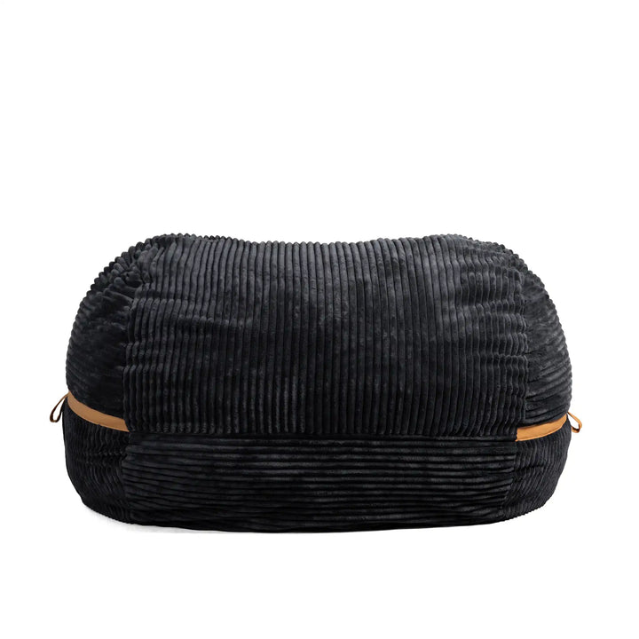 Fuf XXL Huge Bean Bag Chair 
 front #color_black-licorice-corded-plush