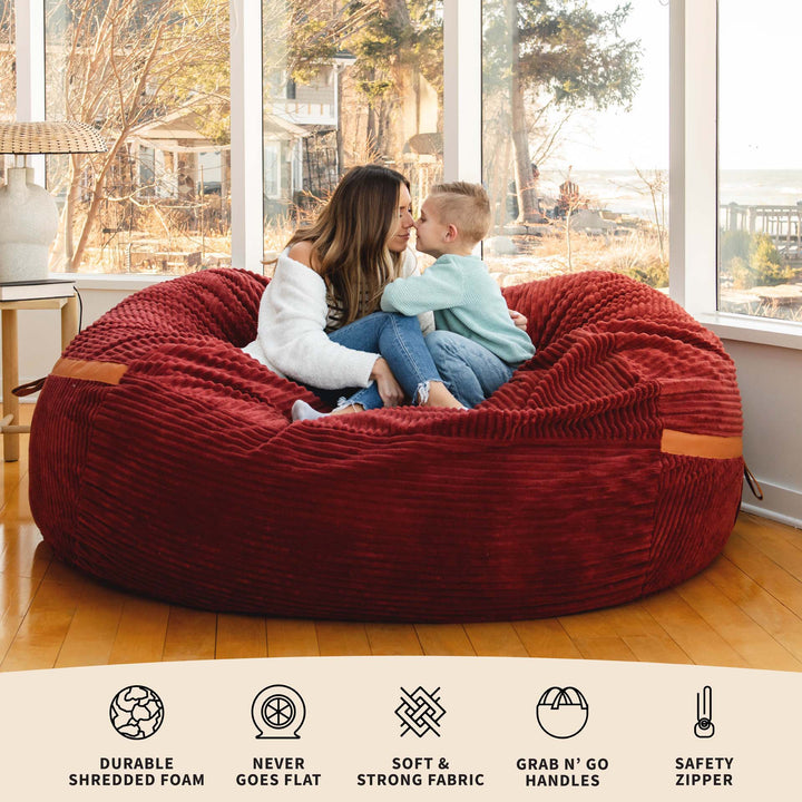 Features Fuf XXL #color_deep-terracotta-corded-plush