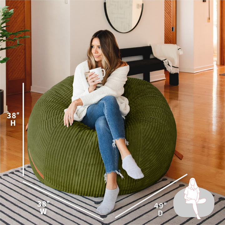 Fuf Large dimensions #color_moss-green-corded-plush