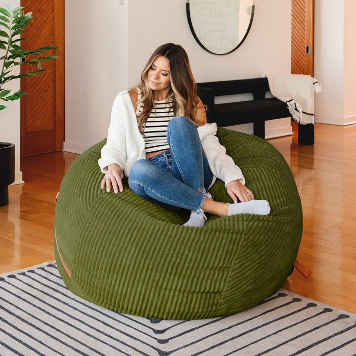 Moss Green Fuf Large #color_moss-green-corded-plush
