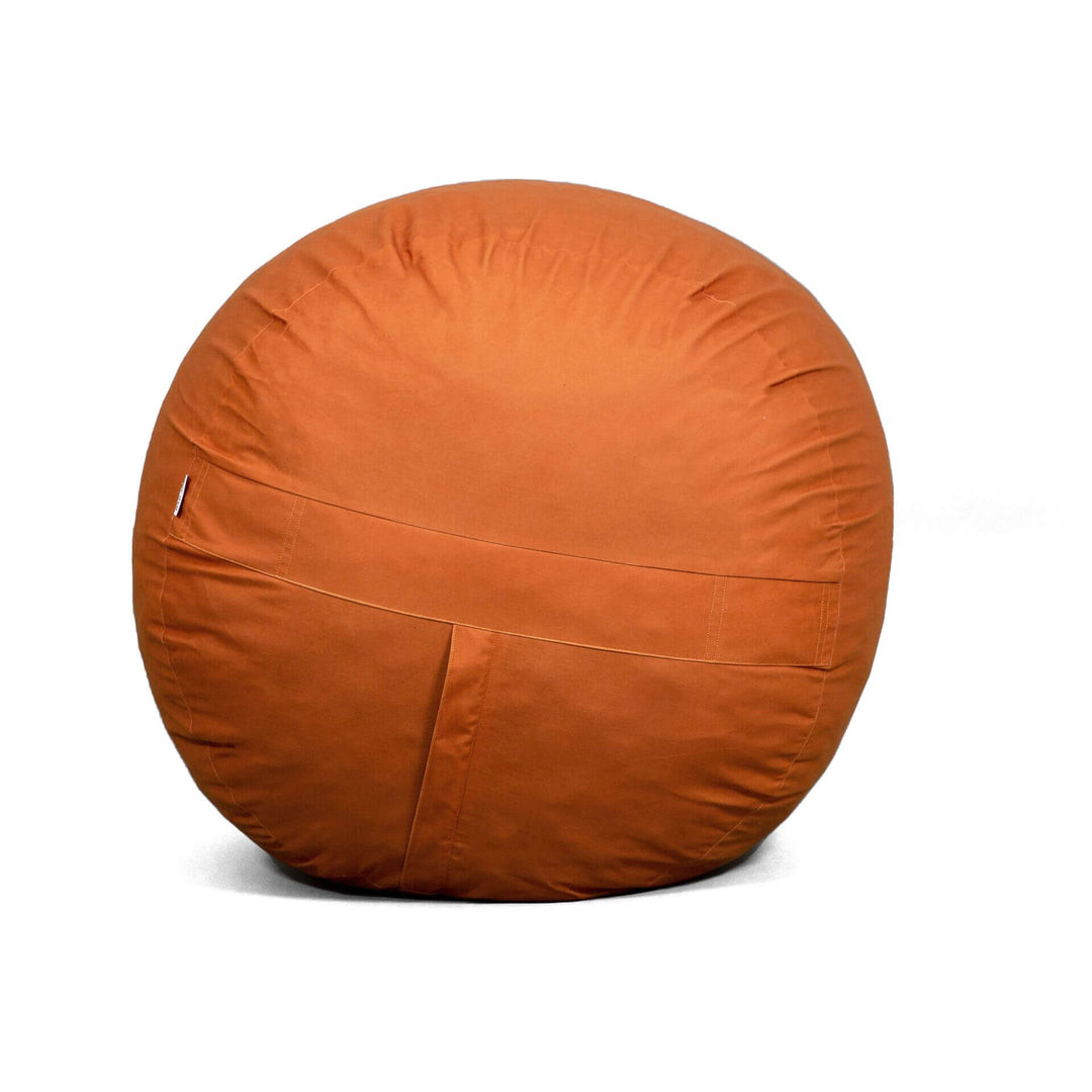 Side Fuf medium dorm foam filled beanbag #color_burnt-orange-brushed-denim