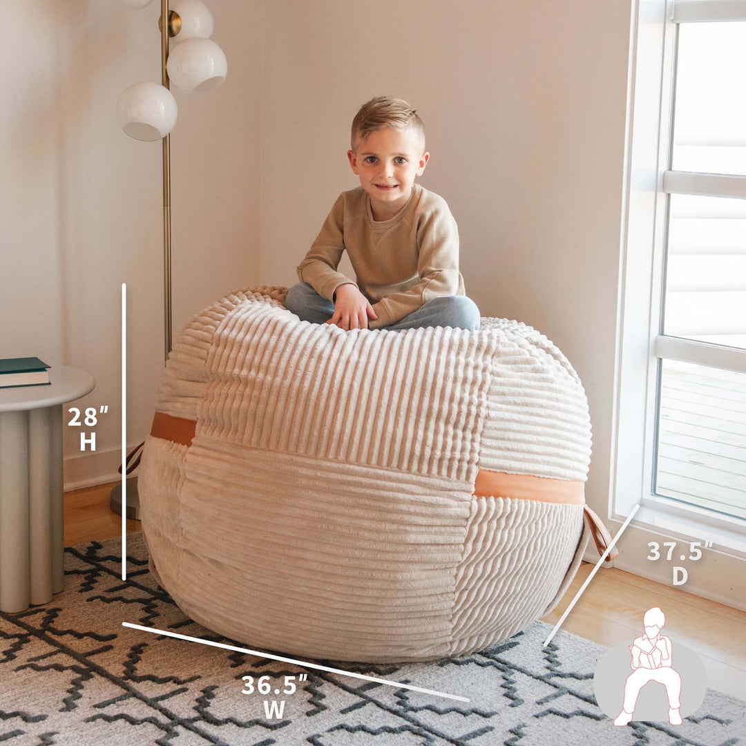 Dimensions #color_vanilla-latte-corded-plush