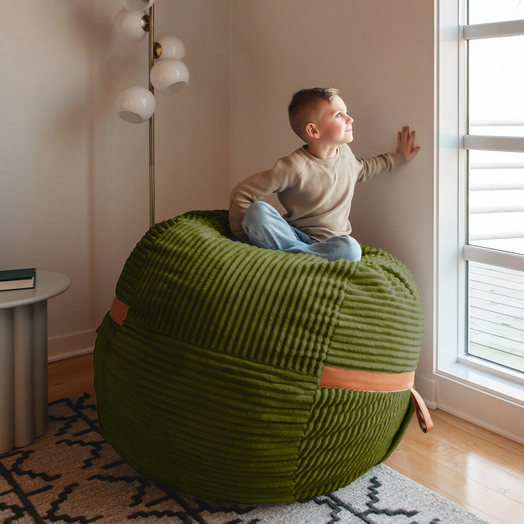Boy on Fuf Medium Moss Green #color_moss-green-corded-plush