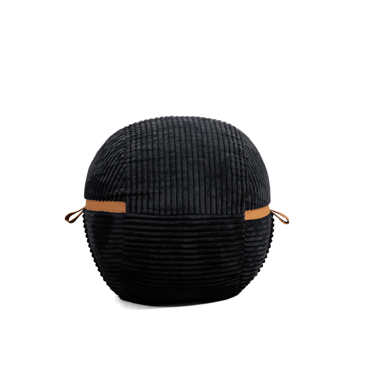 Side View #color_black-licorice-corded-plush
