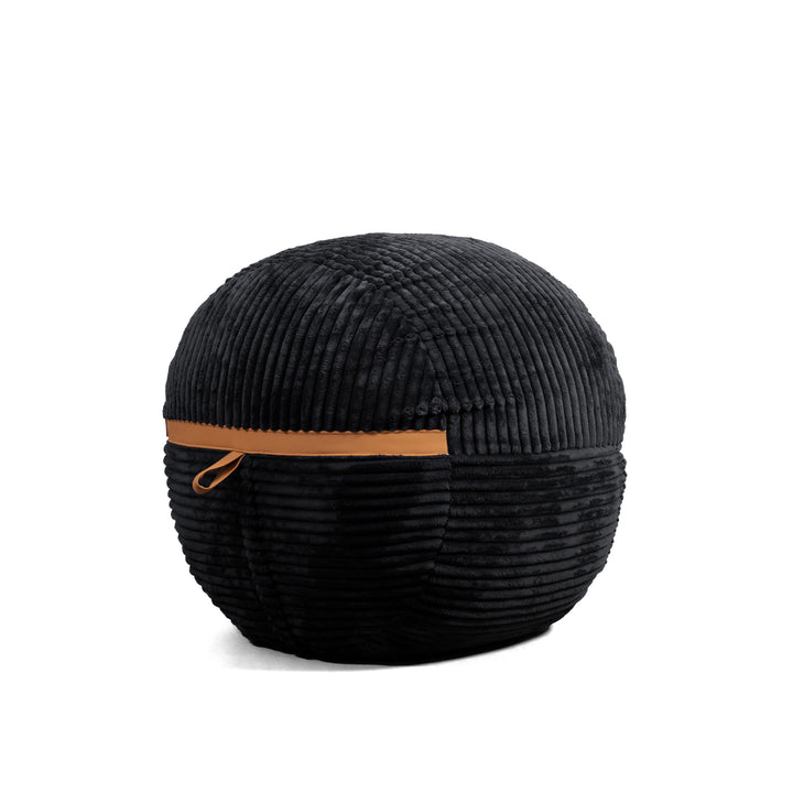 Front View #color_black-licorice-corded-plush