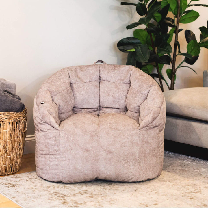 Milano Vibe Massaging Beanbag Chair for Adults accent chair #color_lunar-gray-hyde