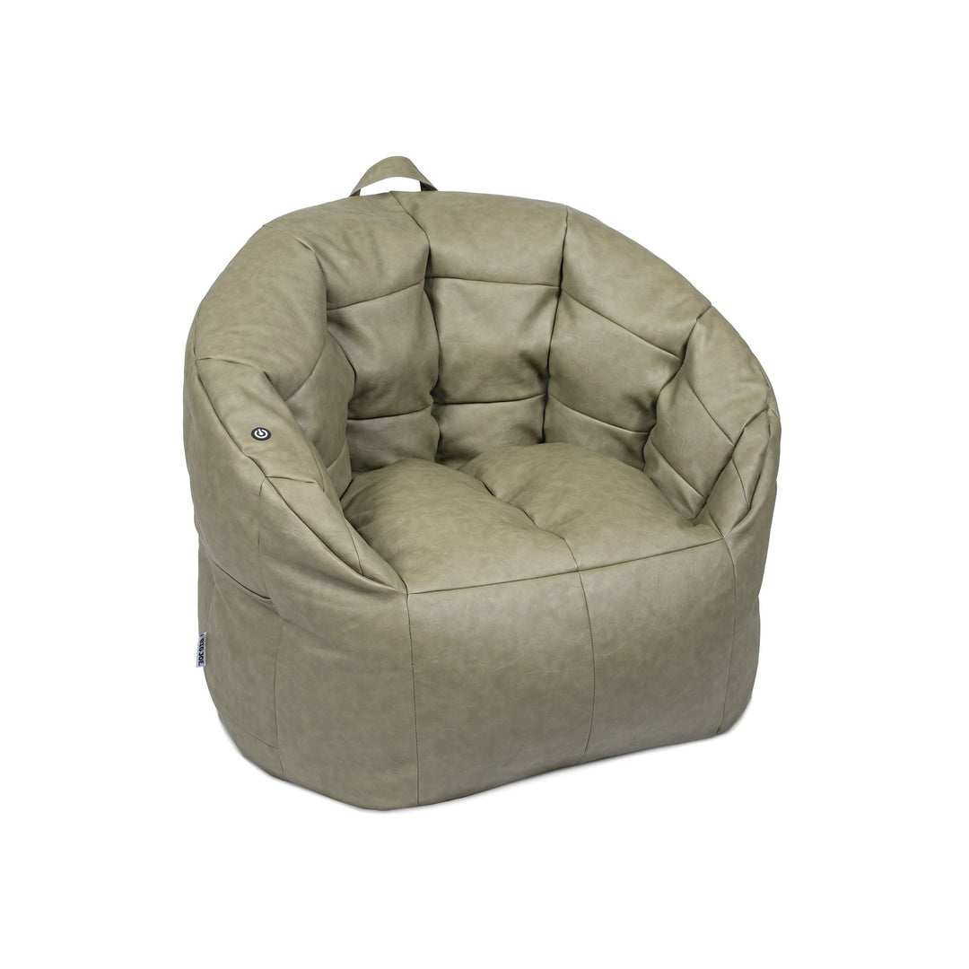 Angle Milano with Vibe in Olive Green vegan leather #color_olive-green-vegan-leather