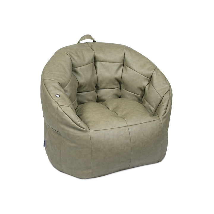 Angle Milano with Vibe in Olive Green vegan leather #color_olive-green-vegan-leather