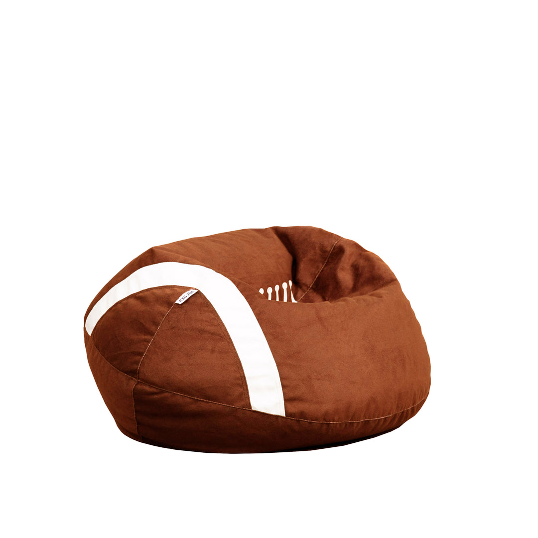 Football bean bag chair for kids side