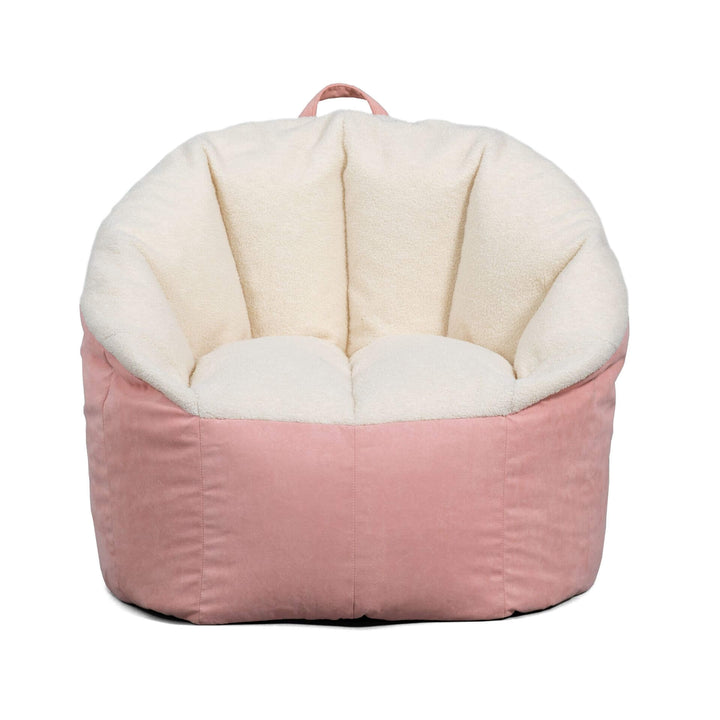 Milano bean filled #color_desert-rose-sherpa-vegan-suede