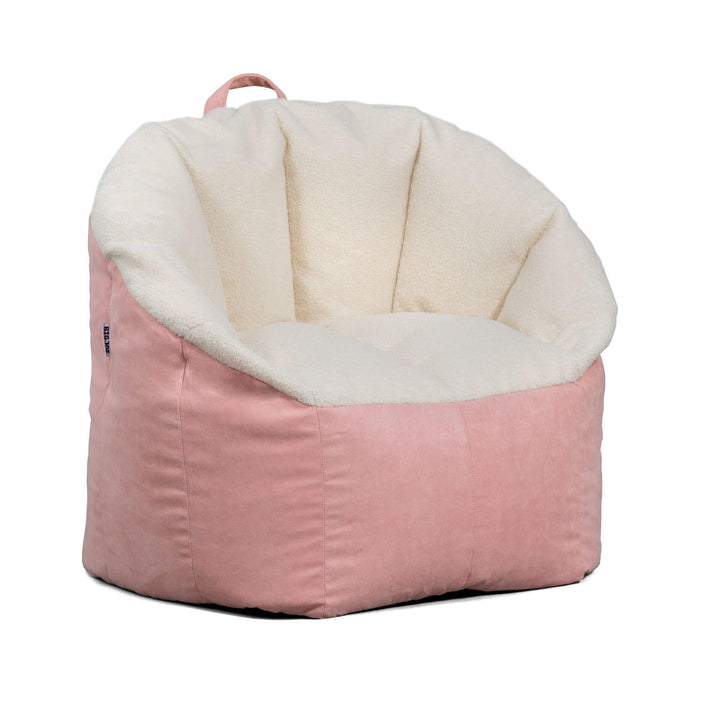 Milano bean filled #color_desert-rose-sherpa-vegan-suede