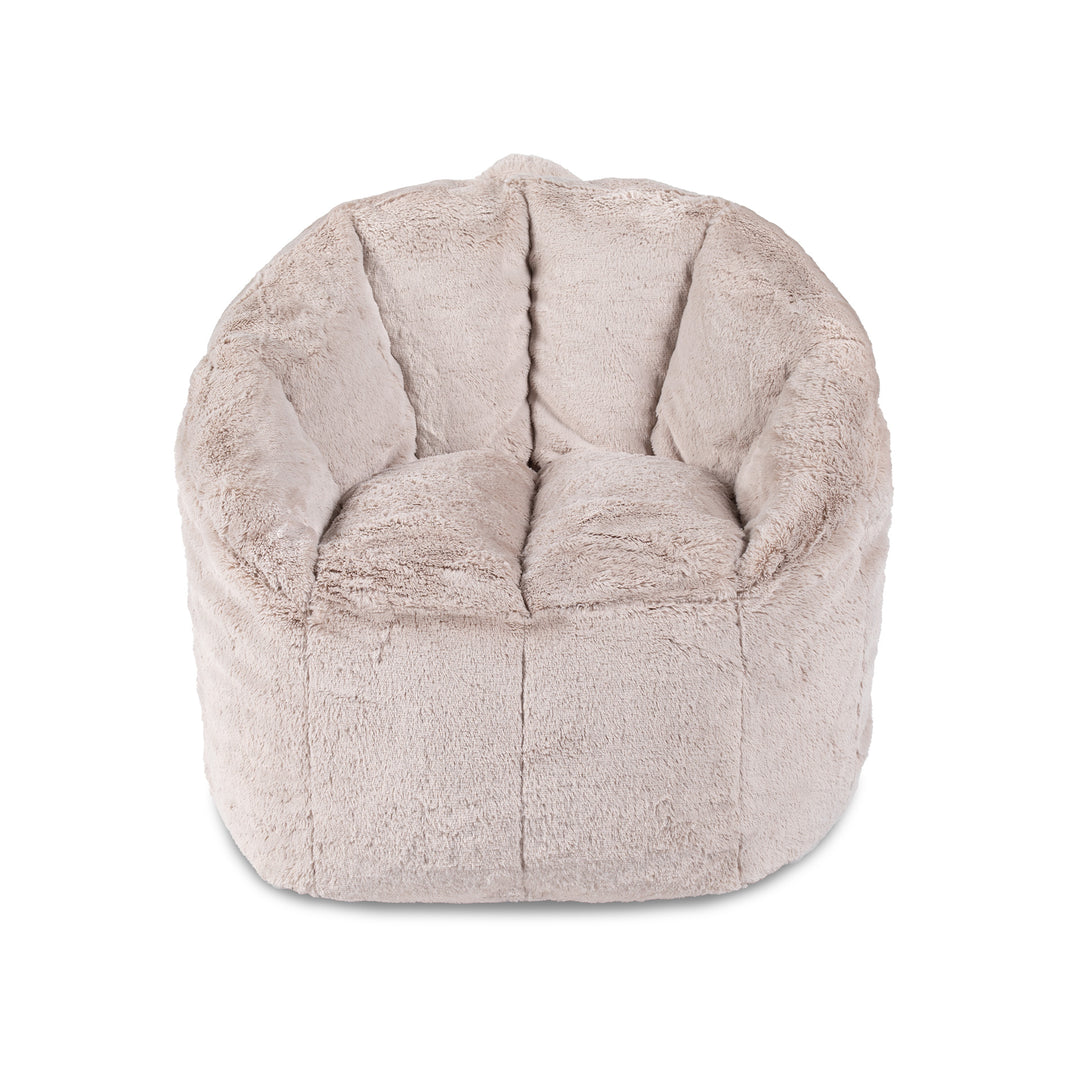 Milano Bean Bag Chair in Palomino Plushie Fabric #color_palomino-plushie