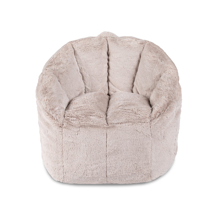 Milano Bean Bag Chair in Palomino Plushie Fabric #color_palomino-plushie