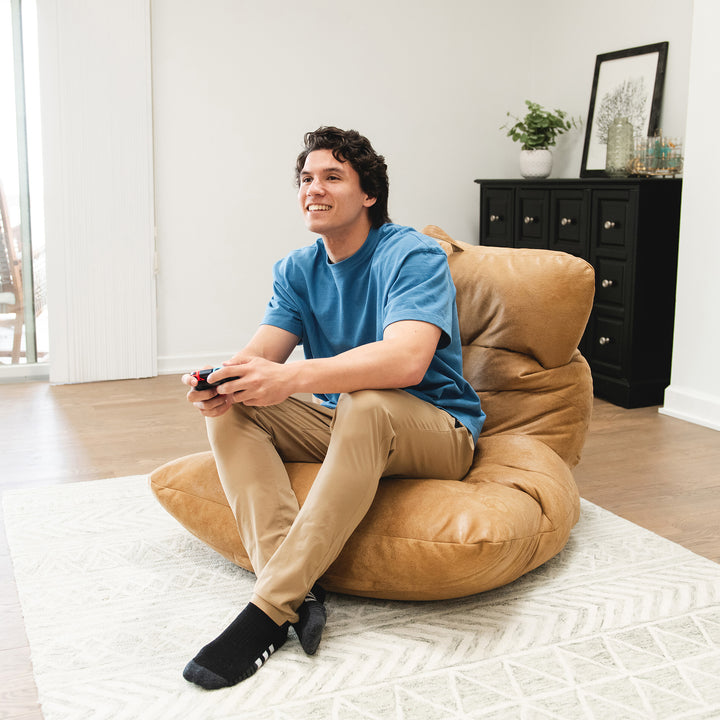 Gaming Chair Roma Bean Bag Chair for adults #color_rustic-tan