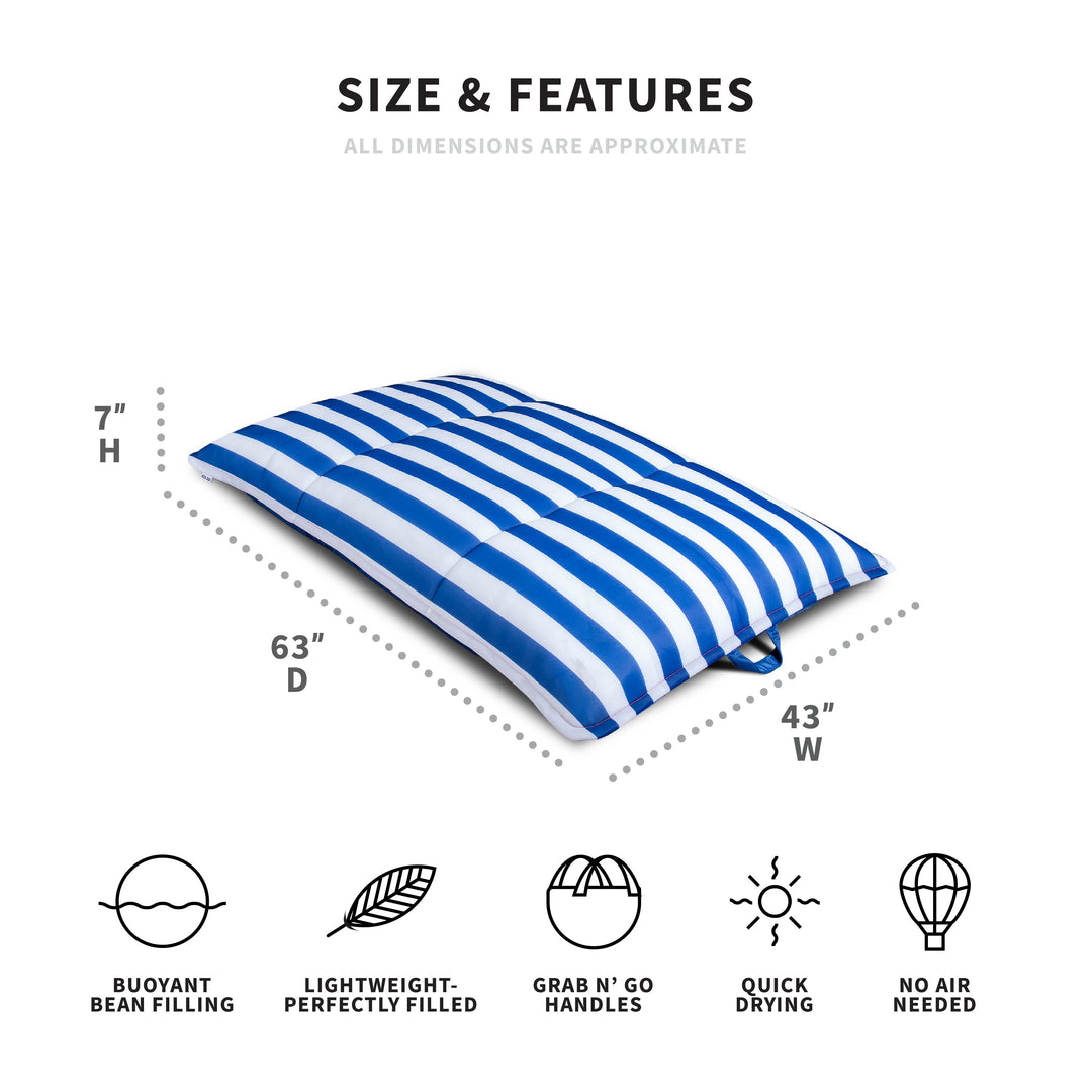 dimensions lagoon lounger #color_americana-nautical-vertical-stripe