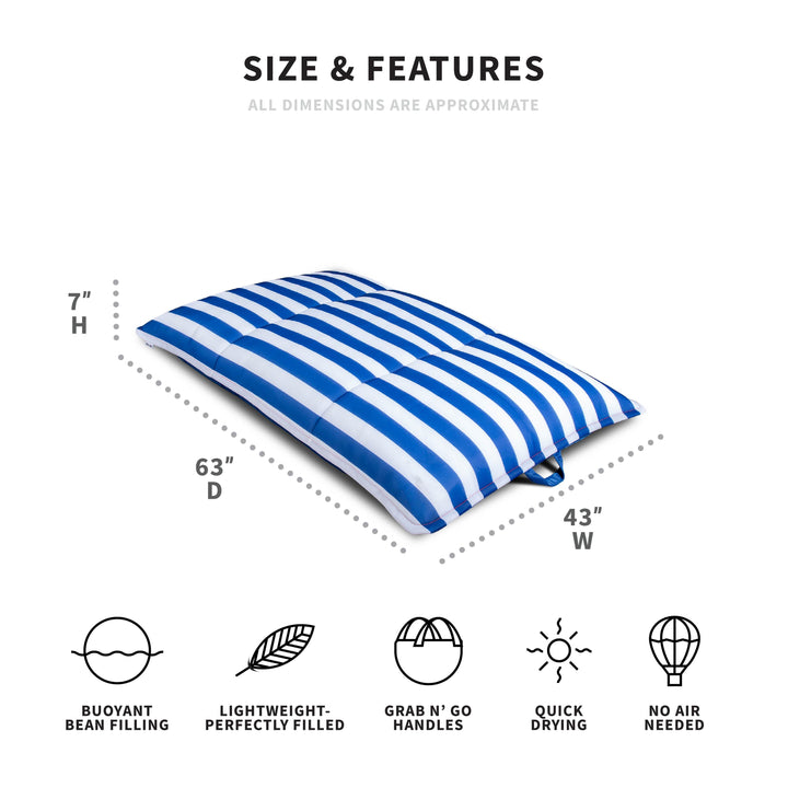 dimensions lagoon lounger #color_americana-nautical-vertical-stripe