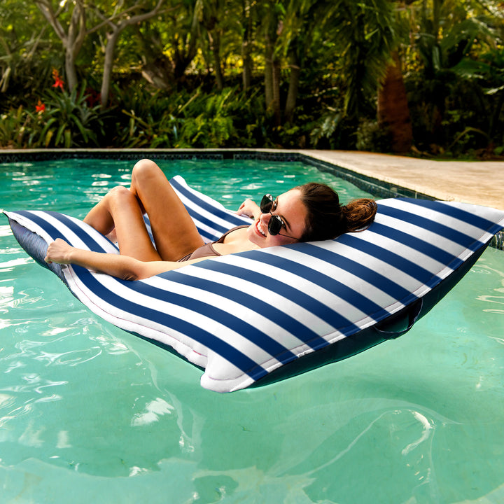 Lagoon Lounger in Nautical Stripe #color_americana-nautical-vertical-stripe