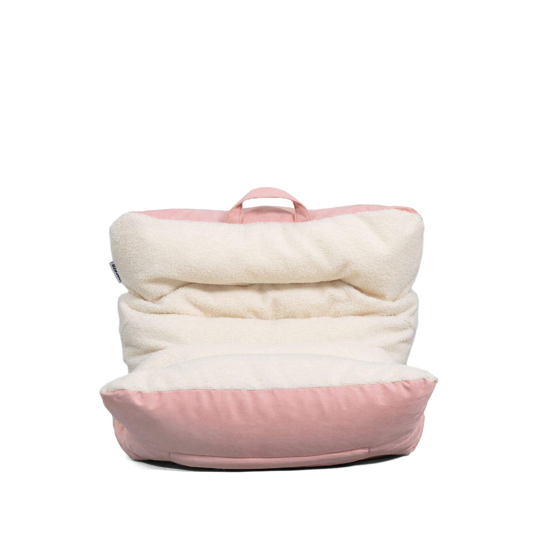 Roma Kids bean filled #color_desert-rose-sherpa-vegan-suede