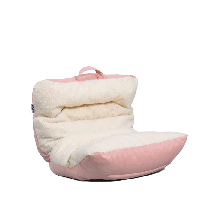 Roma Kids bean filled #color_desert-rose-sherpa-vegan-suede