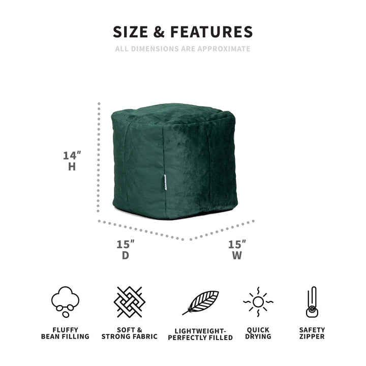 Aurora Ottoman green dimensions #color_deep-emerald-velvet