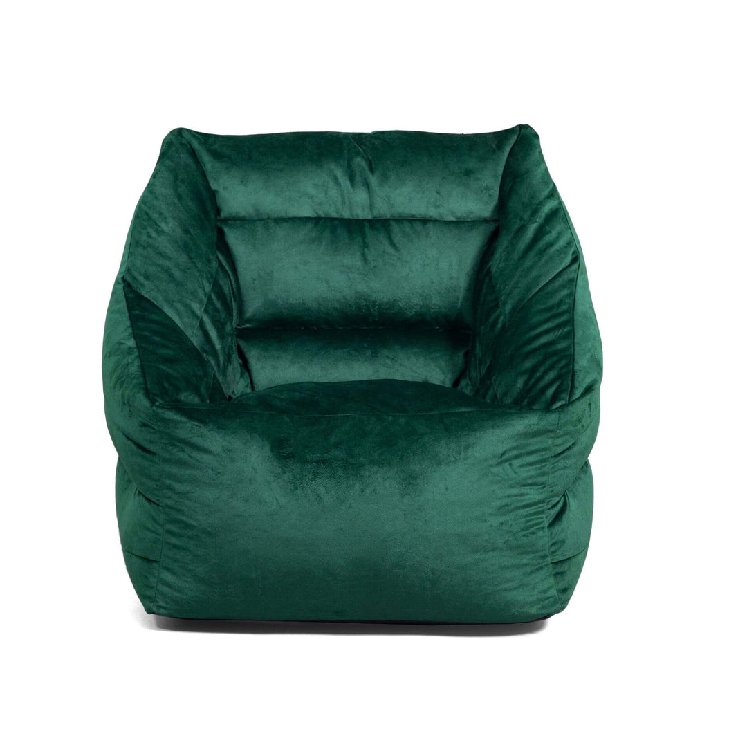 Aurora + Ottoman bean filled #color_deep-emerald-velvet