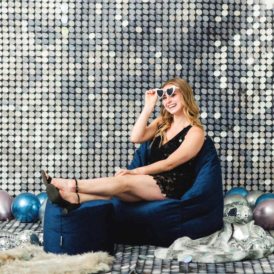 Aurora + Ottoman bean filled #color_deep-navy-velvet