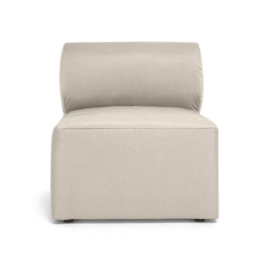 Armless outdoor chair weather resistant tan front #color_terra-bask