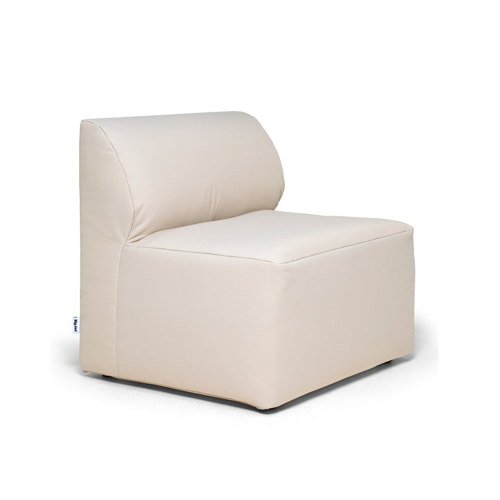 Armless outdoor chair weather resistant tan side #color_terra-bask