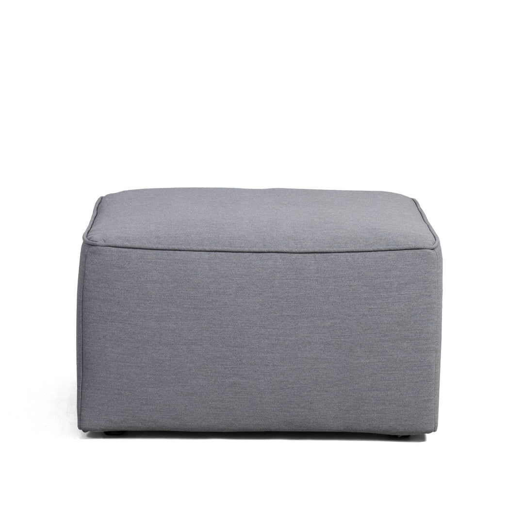Patio Ottoman Premium Fabric Front #color_smoke-gray