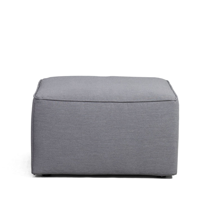 Patio Ottoman Premium Fabric Front #color_smoke-gray