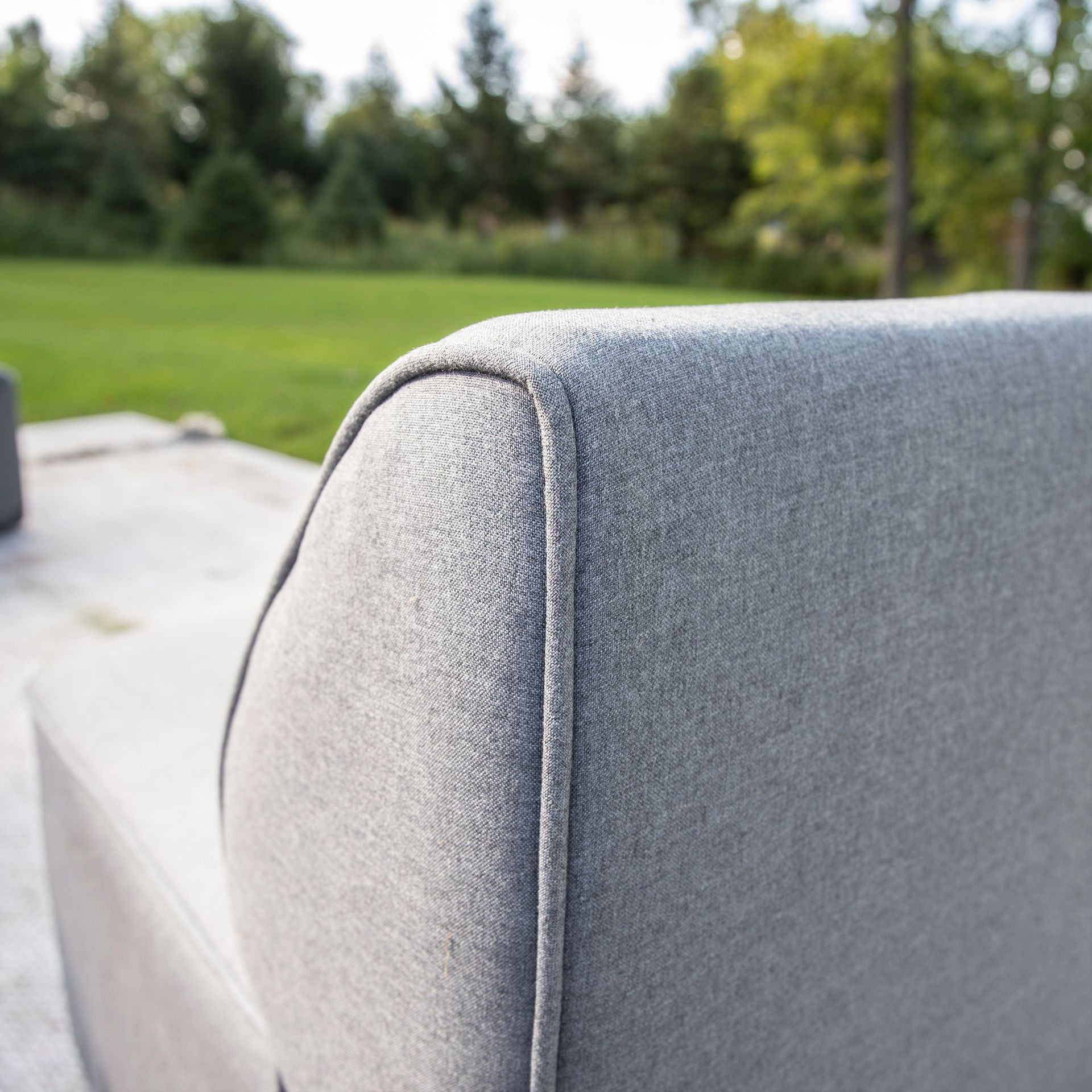 5pc sectional couch premium textured fabric weather resistant patio furniture #color_fresh-gray