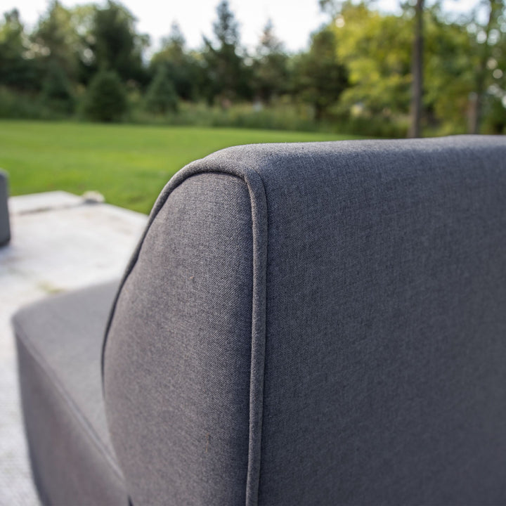 5pc sectional sofa outdoor furniture premium textured fabric  #color_smoke-gray