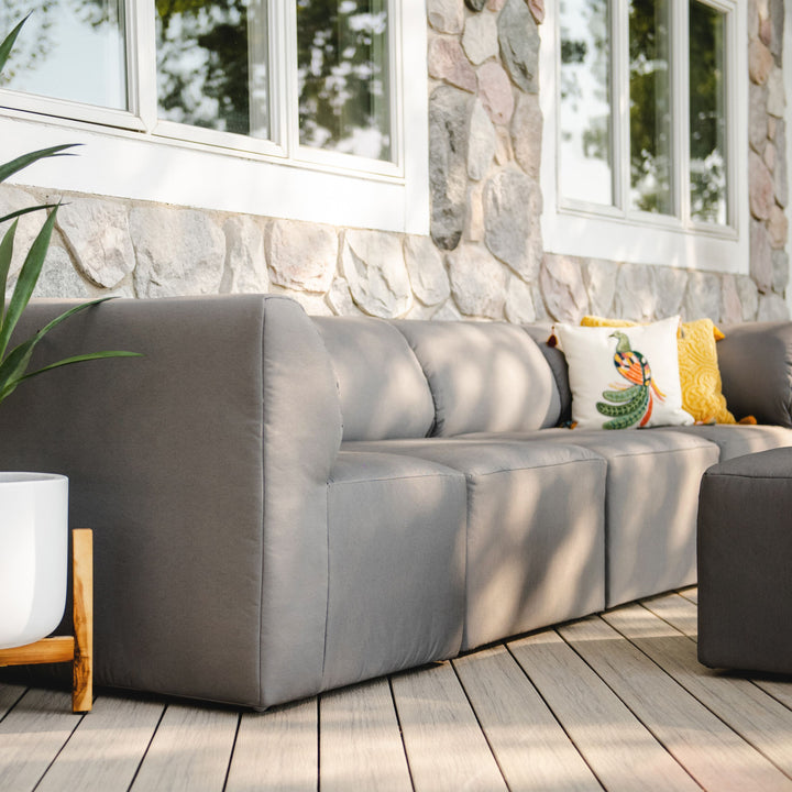 Fabric outdoor patio sectional 5pc outdoor furniture #color_granite-bask