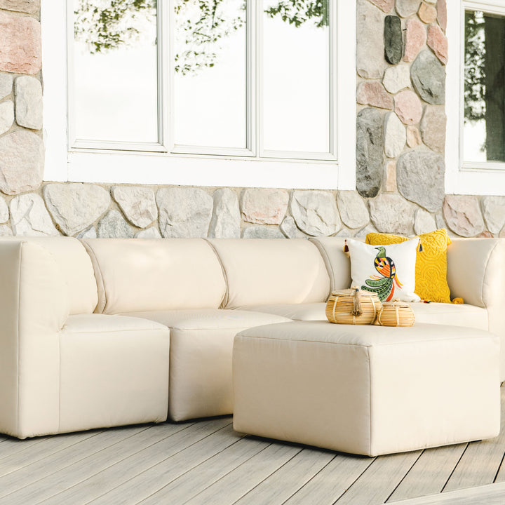 Patio Sectional 5pc outdoor furniture set #color_terra-bask
