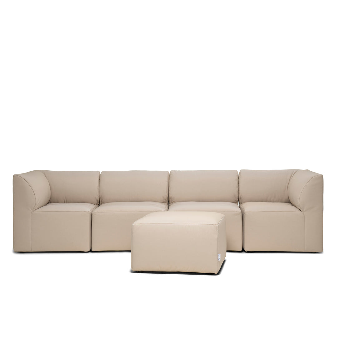 Patio Sectional 5pc outdoor furniture set lightweight #color_terra-bask
