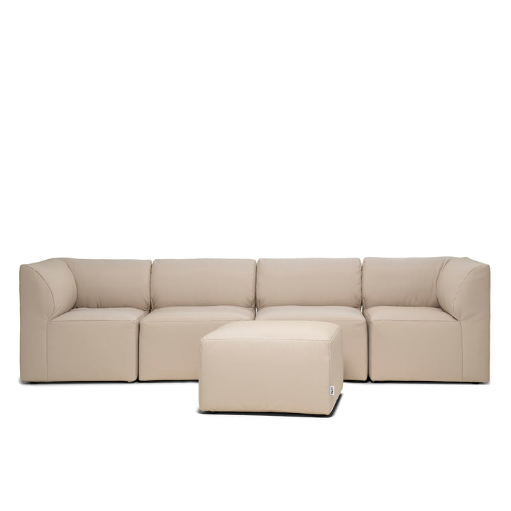 Patio Sectional 5pc outdoor furniture set lightweight #color_terra-bask