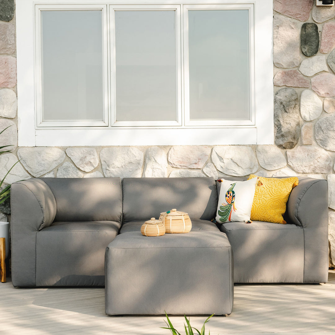 Patio 4pc Sectional Patio Granite Bask #color_granite-bask