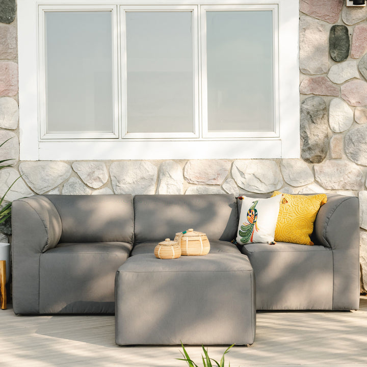 Patio 4pc Sectional Patio Granite Bask #color_granite-bask