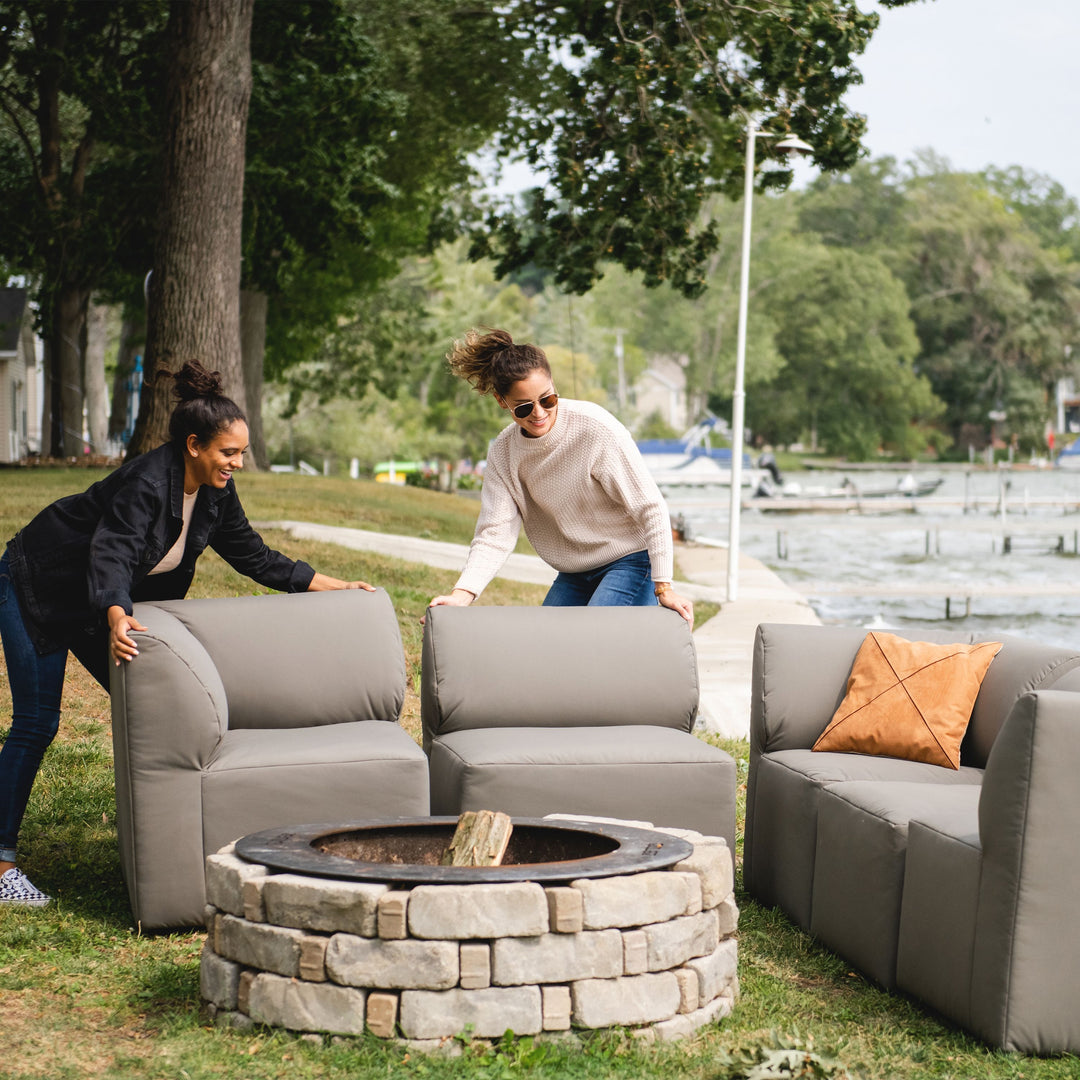 6Pc Outdoor Patio Furniture weather resistant lightweight #color_castor-gray-bask