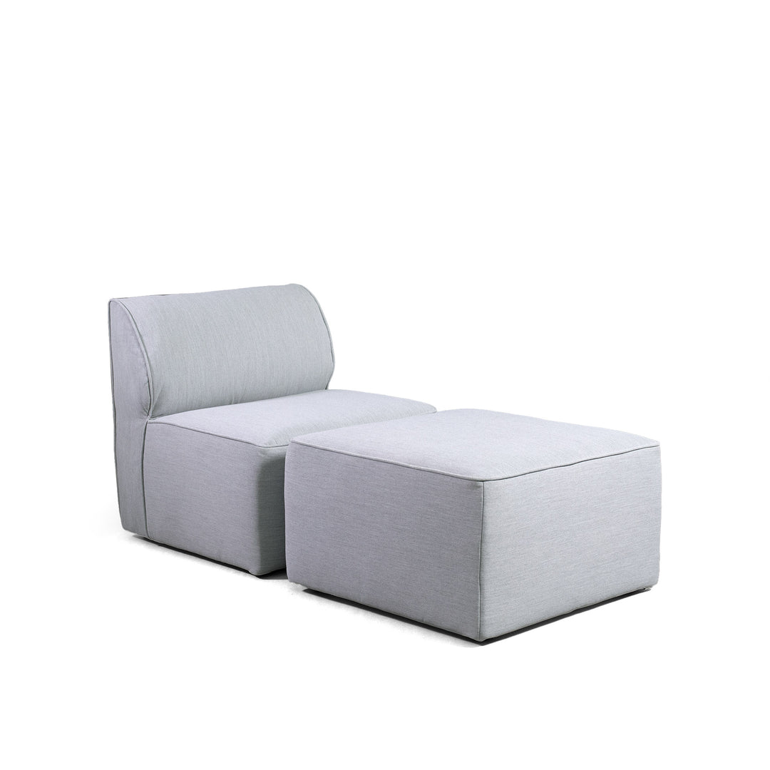 2 Piece Chaise Sectional Outdoor Patio Furniture #color_fresh-gray