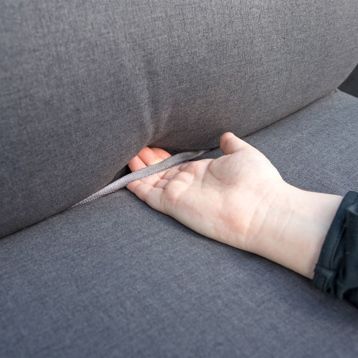 2 Piece Chaise Sectional Outdoor Patio Furniture Easy Carry #color_smoke-gray