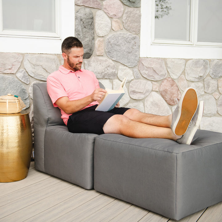 Outdoor Sectional 2pc #color_granite-bask