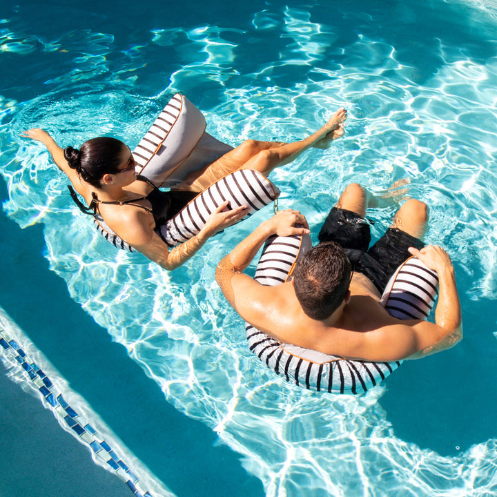 Sit back and feel refreshed Lux Bali Sling #color_black-and-white-cape-stripe