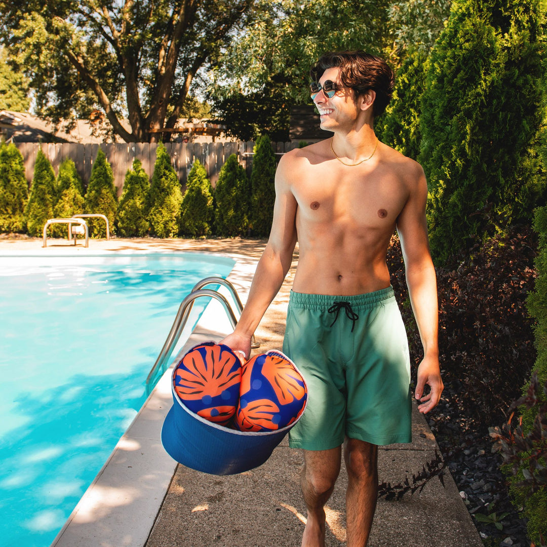Easy carry Hammock sling pool lounger #color_sweet-shells-berry