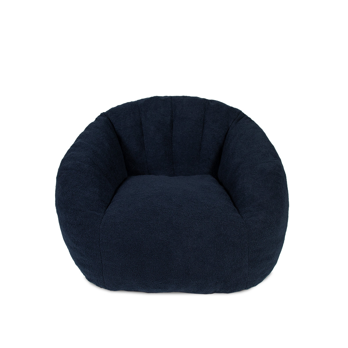 Blue lounge chair with white background