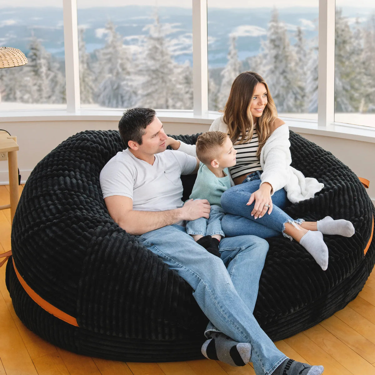 Relax with the family on the Fuf XXL Bean Bag Chair