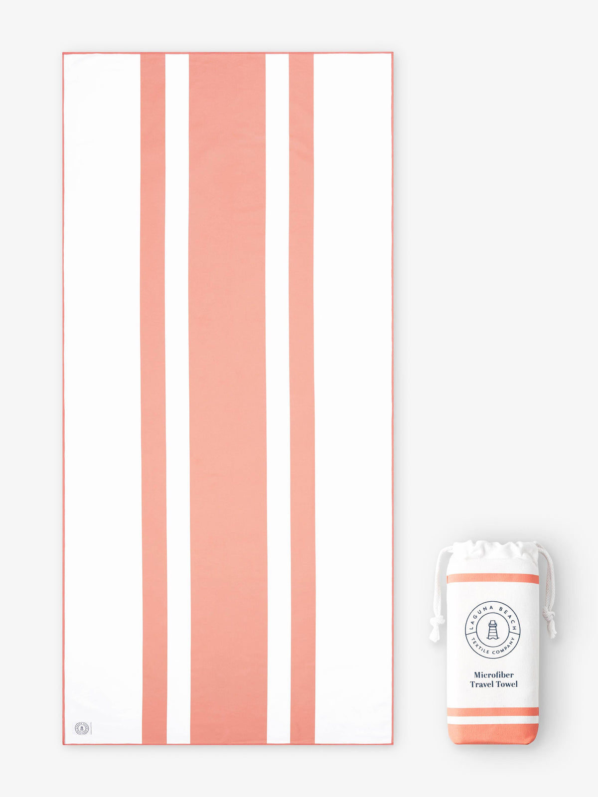 Coral Microfiber Beach Towel