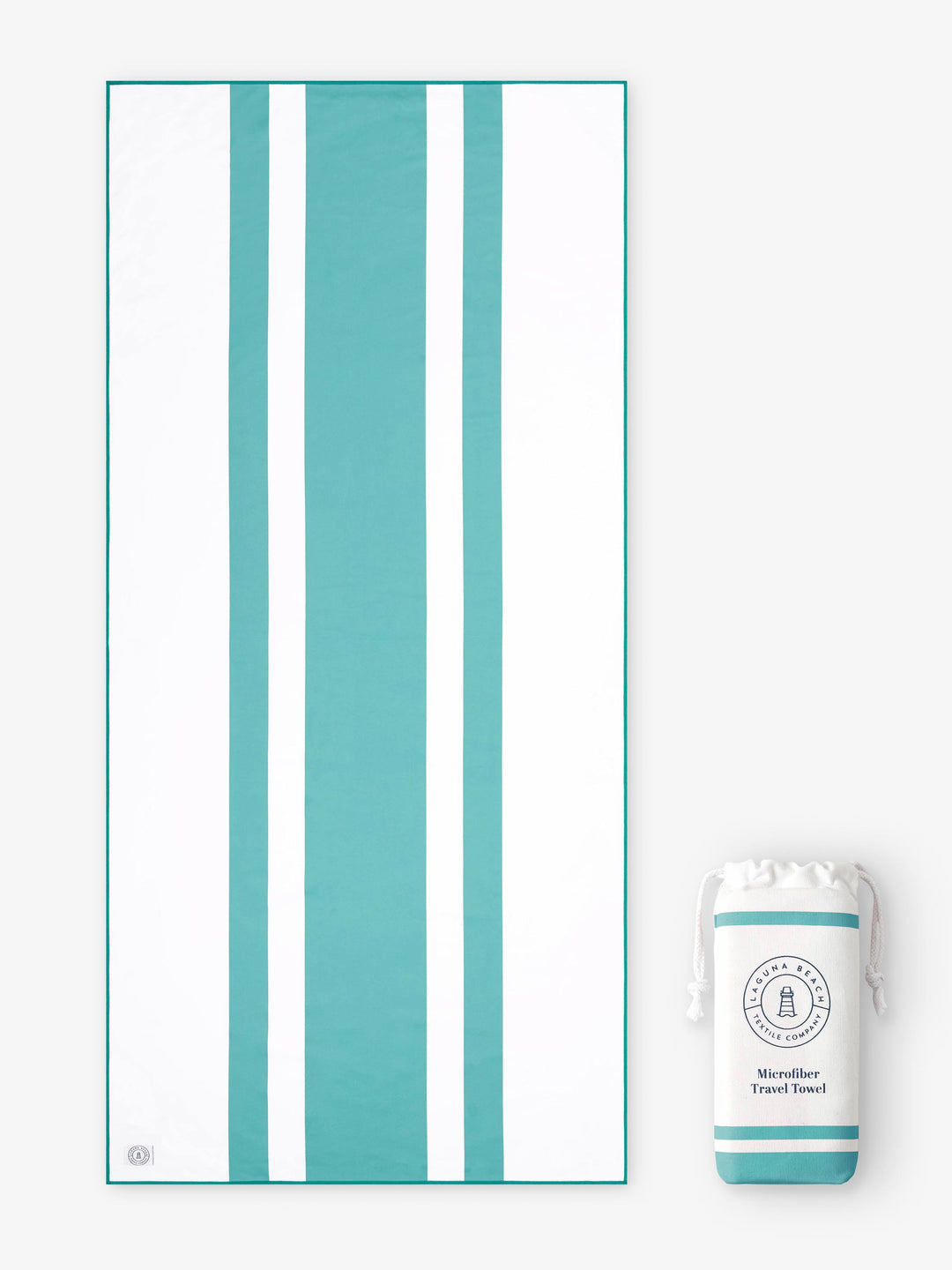 Aqua Microfiber Beach Towel